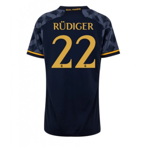 Ženski Nogometni dresi Real Madrid Antonio Rudiger #22 Gostujoči 2023-24 Kratek Rokav